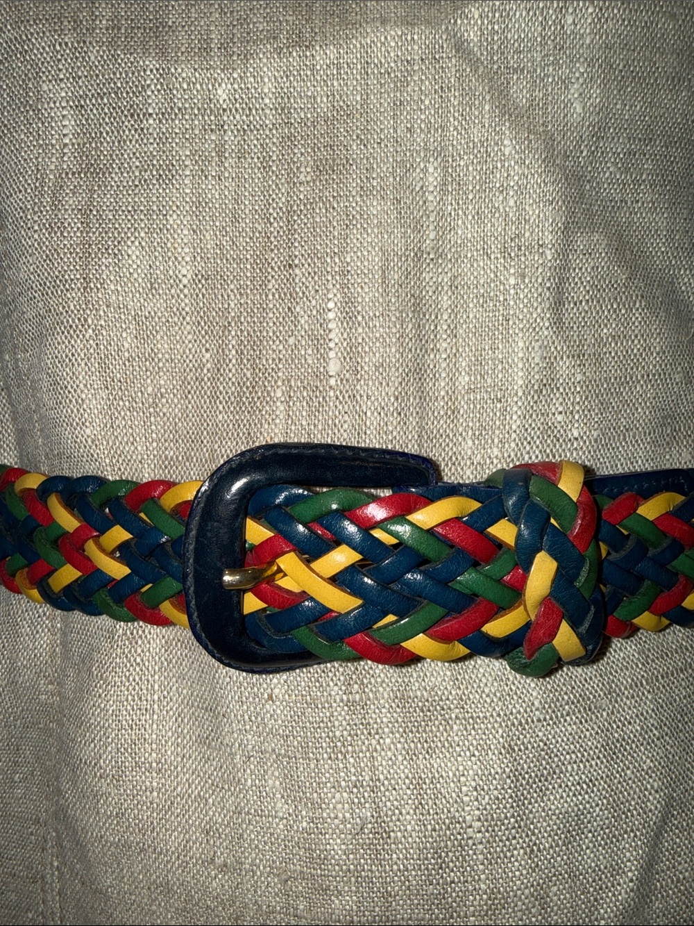 Braided Colorful Leather Belt S/M/L